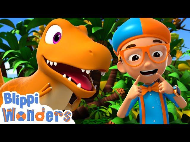 Blippi's Dinosaur Pet T-Rex! - Blippi Wonders | Educational Cartoons for Kids