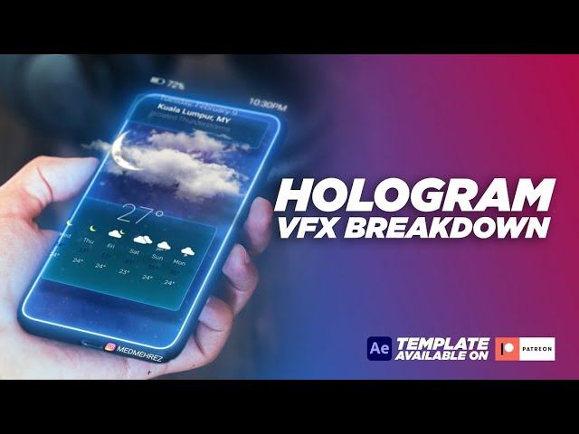Hologram App Effect VFX Breakdown | Futuristic Screen After Effects Template