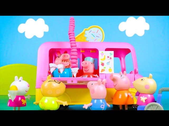 Peppa Pig's Twenty-Scoop Ice Cream! Toy Videos For Toddlers and Kids