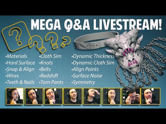 Live Q&A Livestream - ZBrush Questions Posed, Questions ANSWERED!! Also chit chat, AI debate, etc...