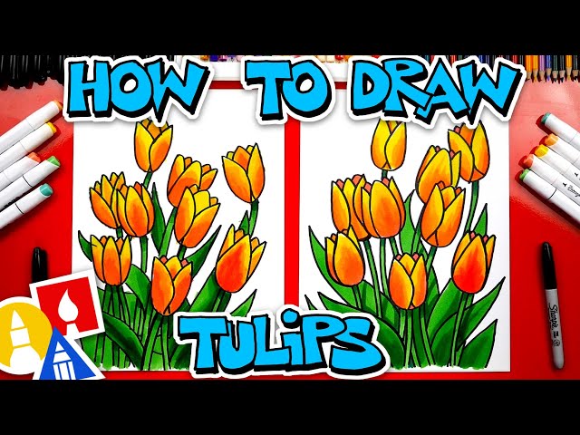 How To Draw Spring Tulips
