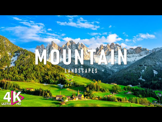 FLYING OVER MOUNTAIN - Amazing Beautiful Nature Scenery & Relaxing Music | 4K Video Ultra HD