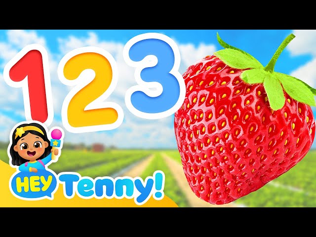 Learn Numbers at the Strawberry Farm with Tenny | Educational Videos for Kids | Hey Tenny!