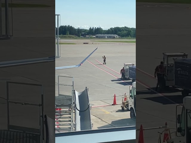 Airport Worker Shows Off His Baton Skills on Runway
