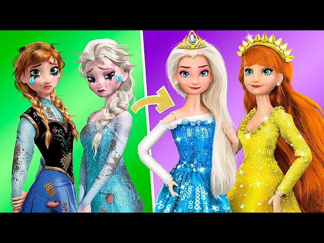 Broke Elsa and Anna Became Rich / 32 Frozen Hacks and Crafts