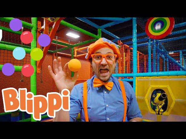 Blippi Learns Opposites at an Indoor Playground! | Educational Videos For Kids | Blippi Toys