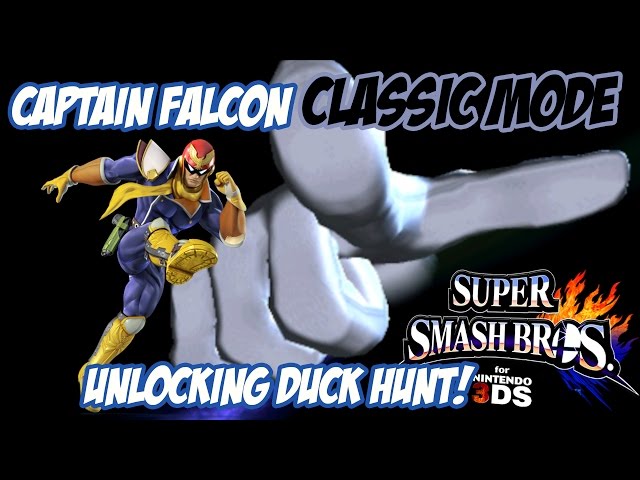 Unlocking Duck Hunt! - Super Smash Bros. for 3DS! [Classic - Captain Falcon]