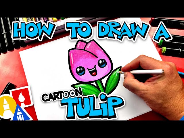 How To Draw A Cartoon Tulip
