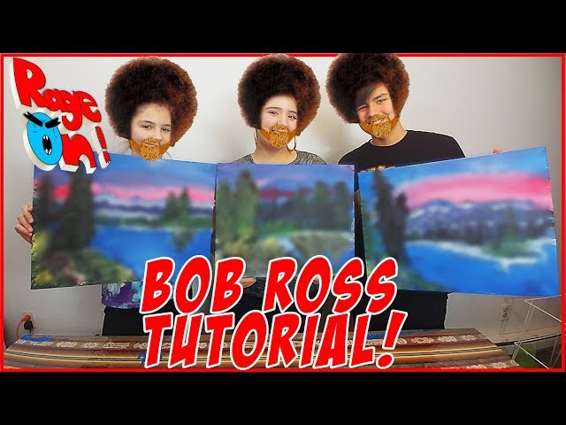 We follow a Bob Ross painting tutorial  challenge! Without pressing pause!