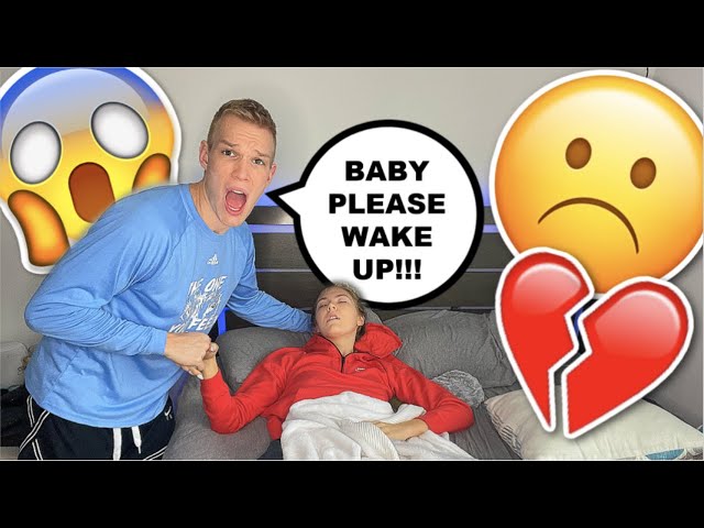 NOT WAKING UP PRANK ON BOYFRIEND!! *Cute Reaction*