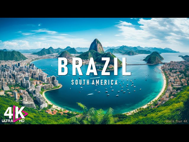 FLYING OVER BRAZIL 4K Video UHD - Soothing Music With Scenic Relaxation Film For Deep Relaxation