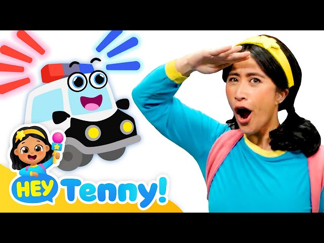 🚔 Tenny to the Rescue! | Police Cars for Children | Educational Video for Kids | Hey Tenny!