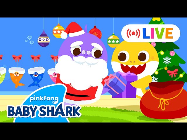 [🔴LIVE] Have You Been a Good Shark This Year? | Holiday Songs & Stories | Baby Shark Official