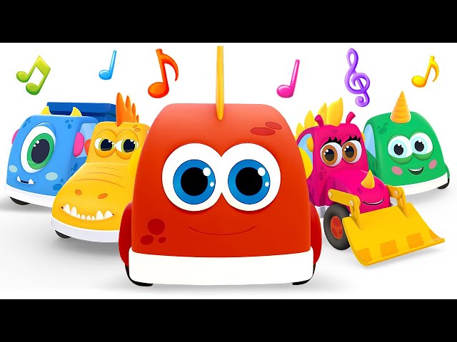 The five little cars song for kids! Beep-beep-beep with Mocas! Songs for children & nursery rhymes.