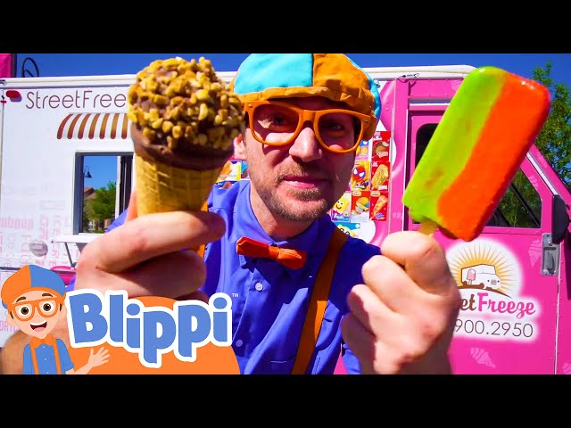 Blippi Eats Ice Cream from an Ice Cream Truck! | Full Episodes | Food Videos for Kids | Blippi Toys