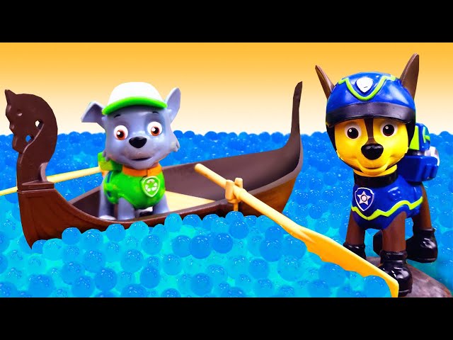 Paw Patrol toys & toy garbage truck clean the river | Toy videos for kids