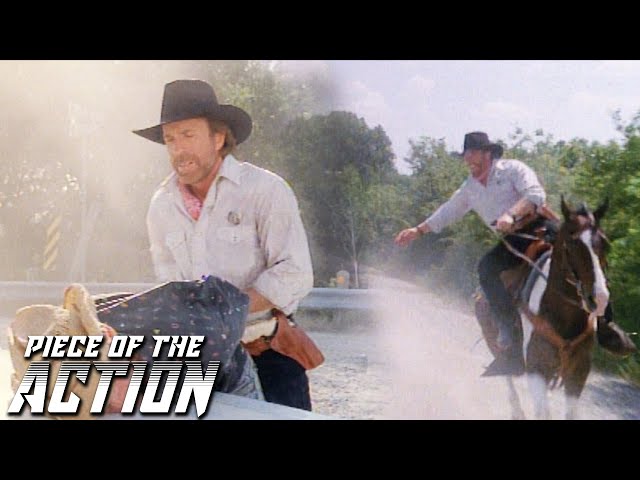 Chasing Down A Bail Hopper On Horseback | Walker, Texas Ranger