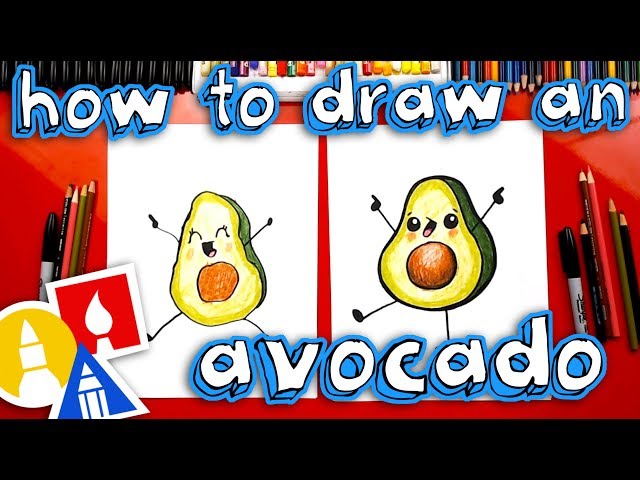 How To Draw A Funny Avocado