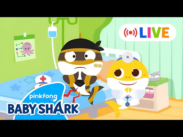[LIVE🔴] My Stomach Has a Boo-Boo! | Baby Shark Doctor | Kids' Song & Story | Baby Shark Official