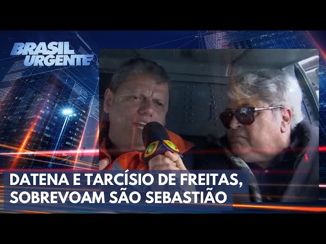 Datena e o Governador de São Paulo, sobrevoam São Sebastião