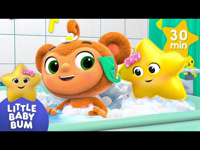 Head Shoulders Knees and Toes Bath Song ⭐ 30 min of LittleBabyBum Nursery Rhymes