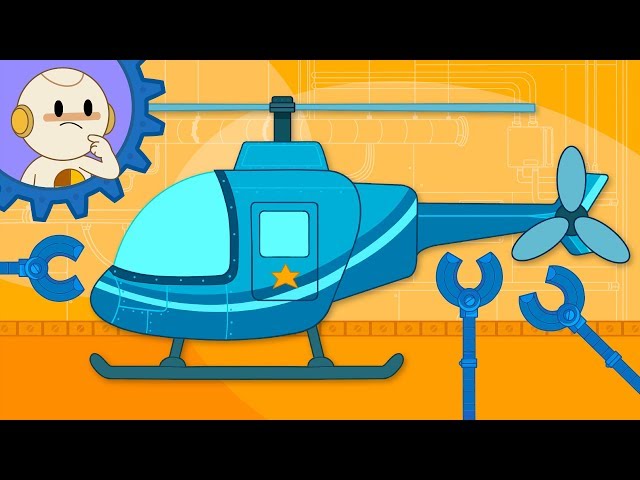 Putting Together a Helicopter in Finley’s Factory | Cartoon for Kids