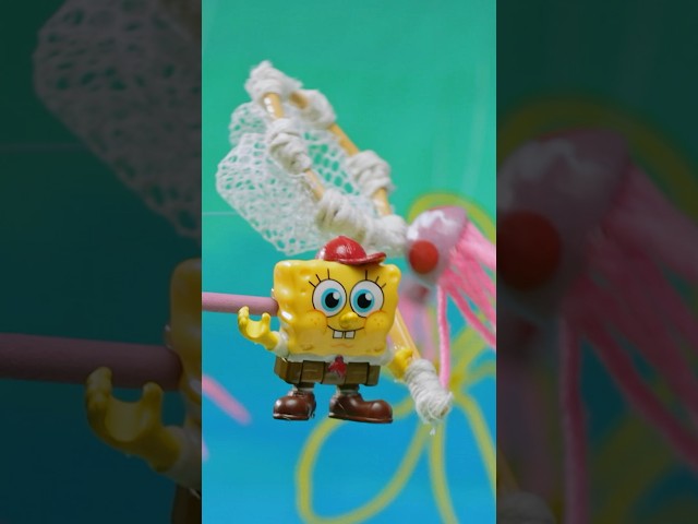 spongebob catches his first jellyfish! #shorts