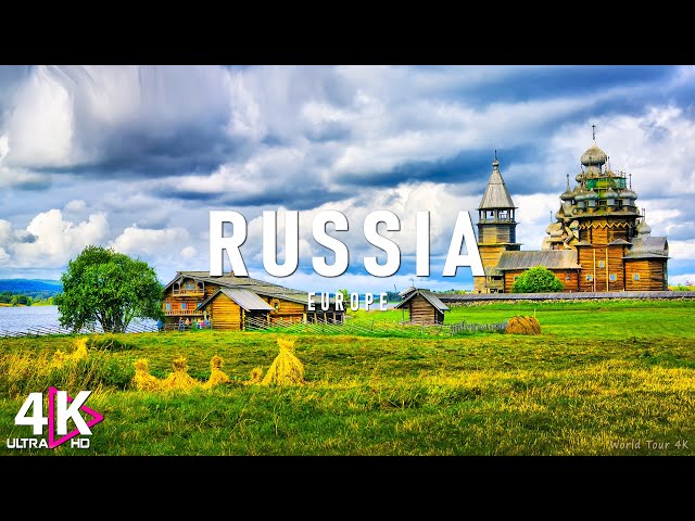 FLYING OVER RUSSIA (4K UHD) Amazing Beautiful Nature Scenery & Relaxing Music For Stress Relief