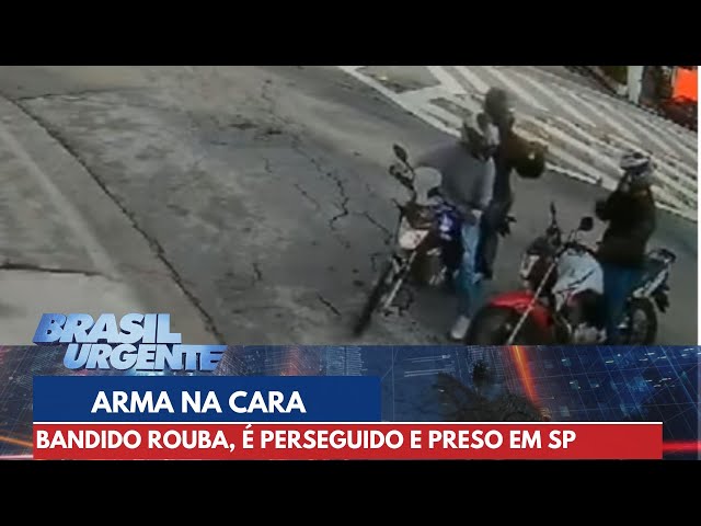Bandido rouba, atira na base da GCM, mas é perseguido e preso | Brasil Urgente