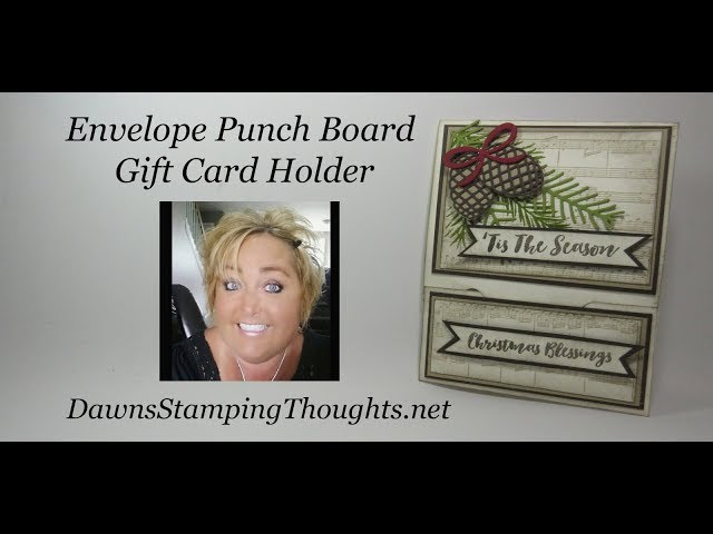 Envelope Punch Board Gift Card Holder for Christmas In July blog hop