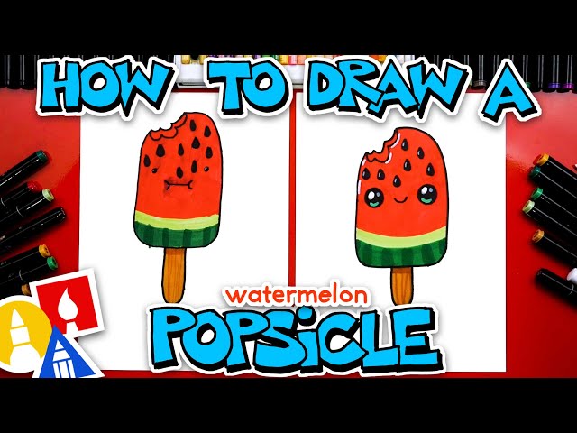 How To Draw A Funny Watermelon Popsicle