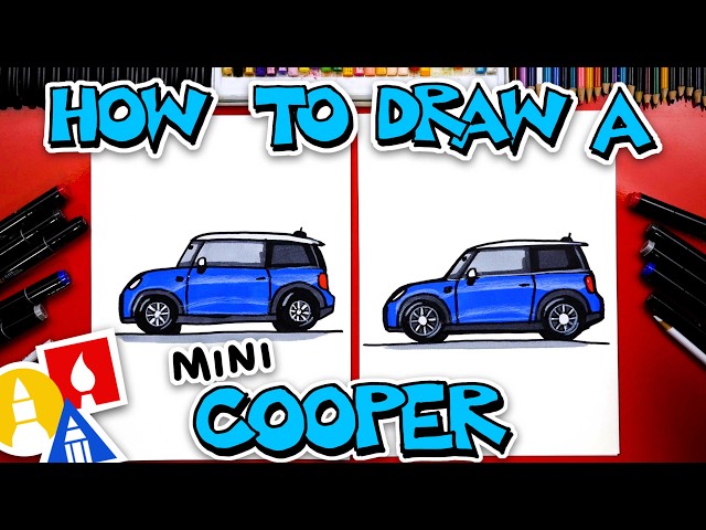 How To Draw A MINI Cooper: Easy Step-by-Step Directed Drawing!