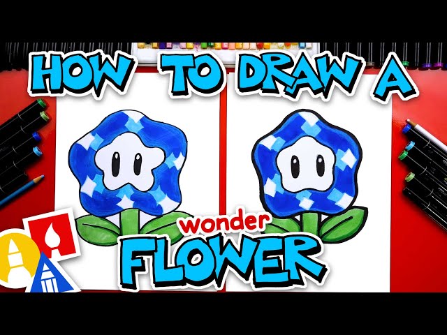 How To Draw The Wonder Flower From Mario Bros Wonder