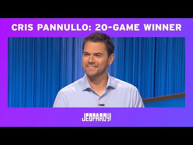 Cris Pannullo's Big 20-Day Win | Winners Circle | JEOPARDY!