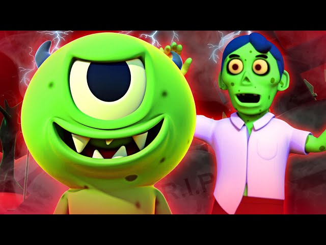 Halloween Fun with Zombie and His Little Monster | Spooky Zombie Songs and Cartoon