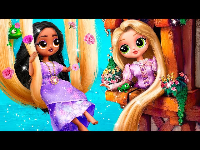 Isabela and Mirabel in Tangled World / 30 DIYs for LOL OMG Dolls