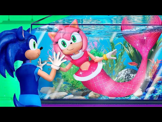 Sonic and Amy Rose Become Mermaids / 31 DIYs for LOL OMG