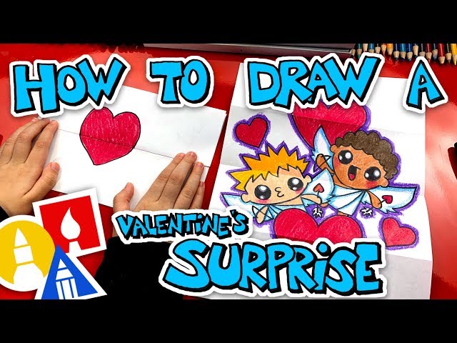 How To Draw A Valentine's Day Folding Surprise + Challenge Time