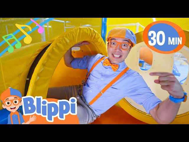 Explore the Indoor Playground with Blippi | Blippi Music for Children | Nursery Rhymes for Babies
