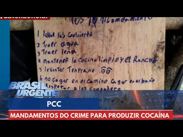 PCC: os 11 mandamentos do crime para produzir cocaína | Brasil Urgente
