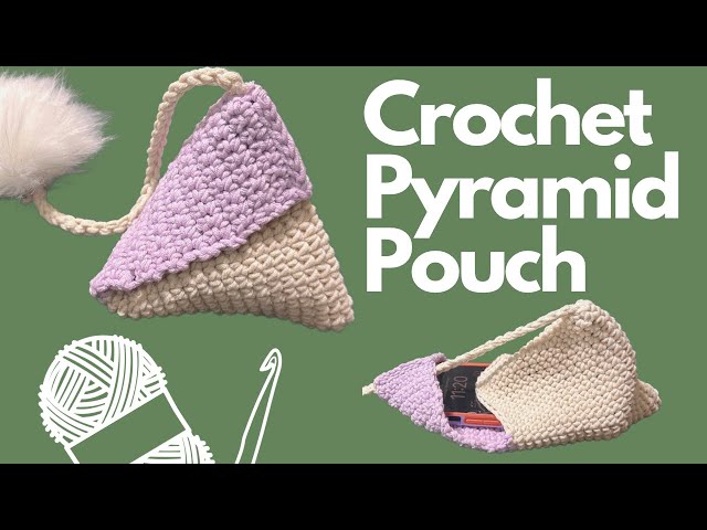 Triangle Pouch Pyramid Monedero Pirámide Tejido en Crochet