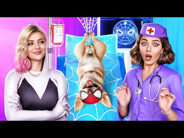 Extreme Pet Rescue in Hospital! Spider-woman Saving Tiny Pets! Superhero in Real Life!