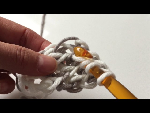 Omslagdoek tunische knitstitch