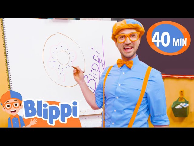 Learn How To Draw A Donut! | BEST OF BLIPPI ARTS AND CRAFTS | Educational Videos | Blippi Toys