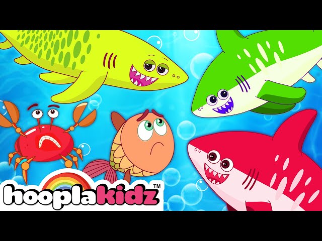 Learn Colors With Sharks - Baby Shark Song | HooplaKidz Nursery Rhymes