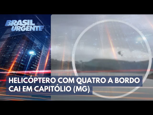 Helicóptero com quatro a bordo cai em Capitólio (MG) | Brasil Urgente