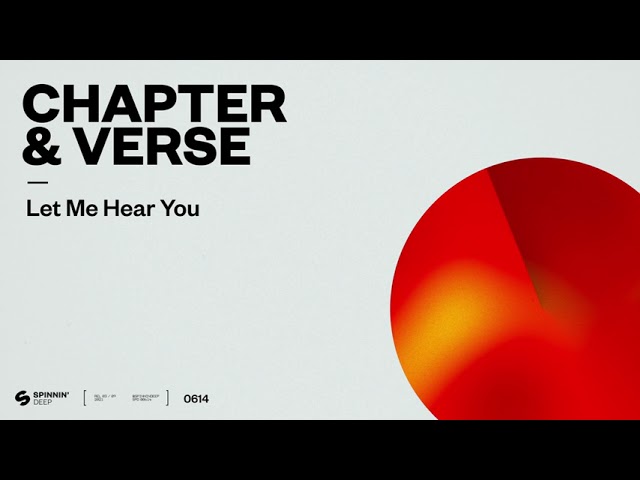 Chapter & Verse - Let Me Hear You  (Official Audio)