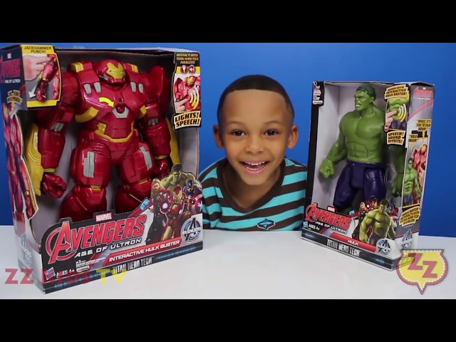 Hulk Buster and Hulk surprise Toys with ZZ Kid and Dad