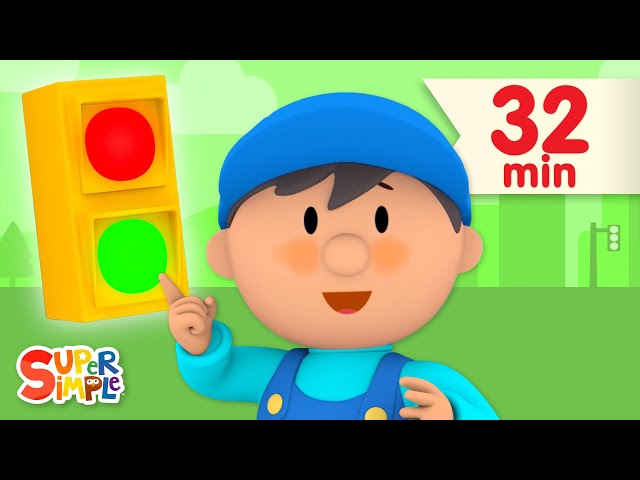 Red Light, Green Light with Carl's Car Wash | PLUS More Kids Songs! | Super Simple Songs