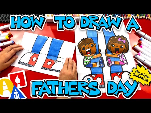 How To Draw A Funny Fathers Day Folding Surprise